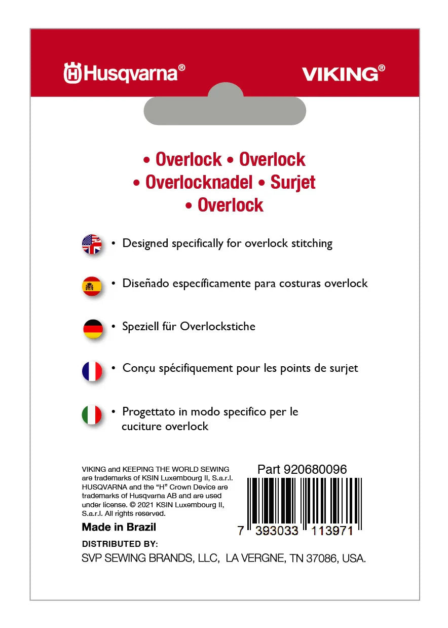 Husqvaran Viking Overlock Needles 80/12 5-Pack