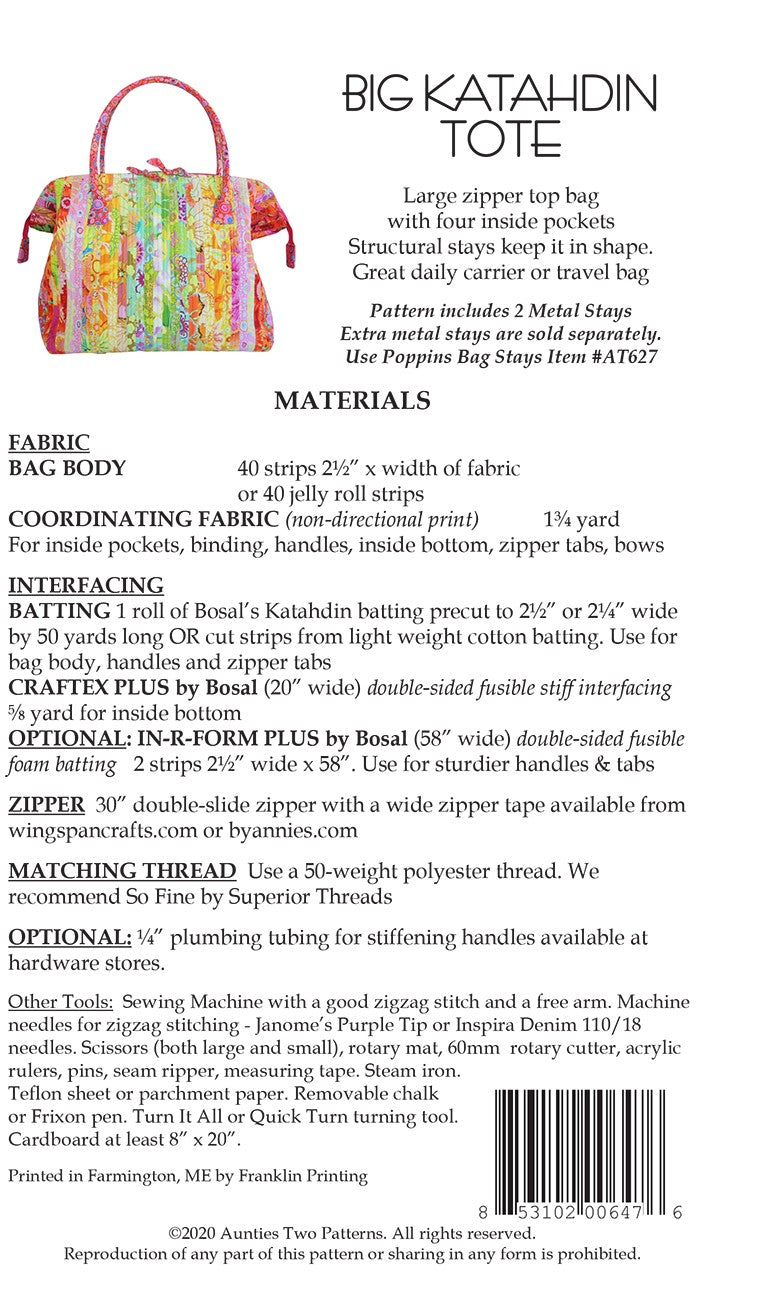 PATTERN BIG KATAHDIN TOTE