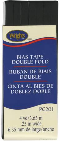 Double Fold Bias Tape Black