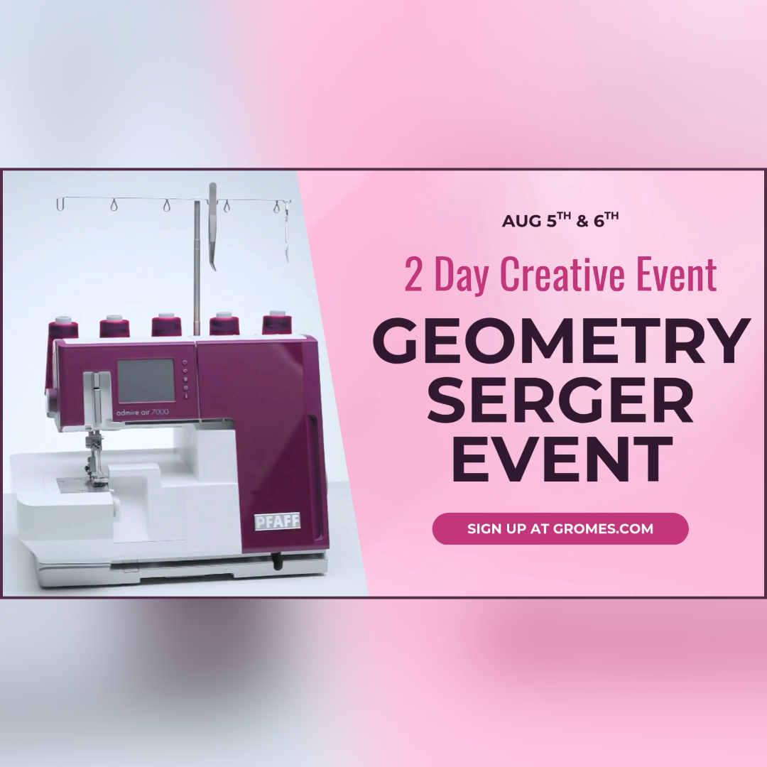 Pfaff Get Creative Event - Serger Geometry Table Runner