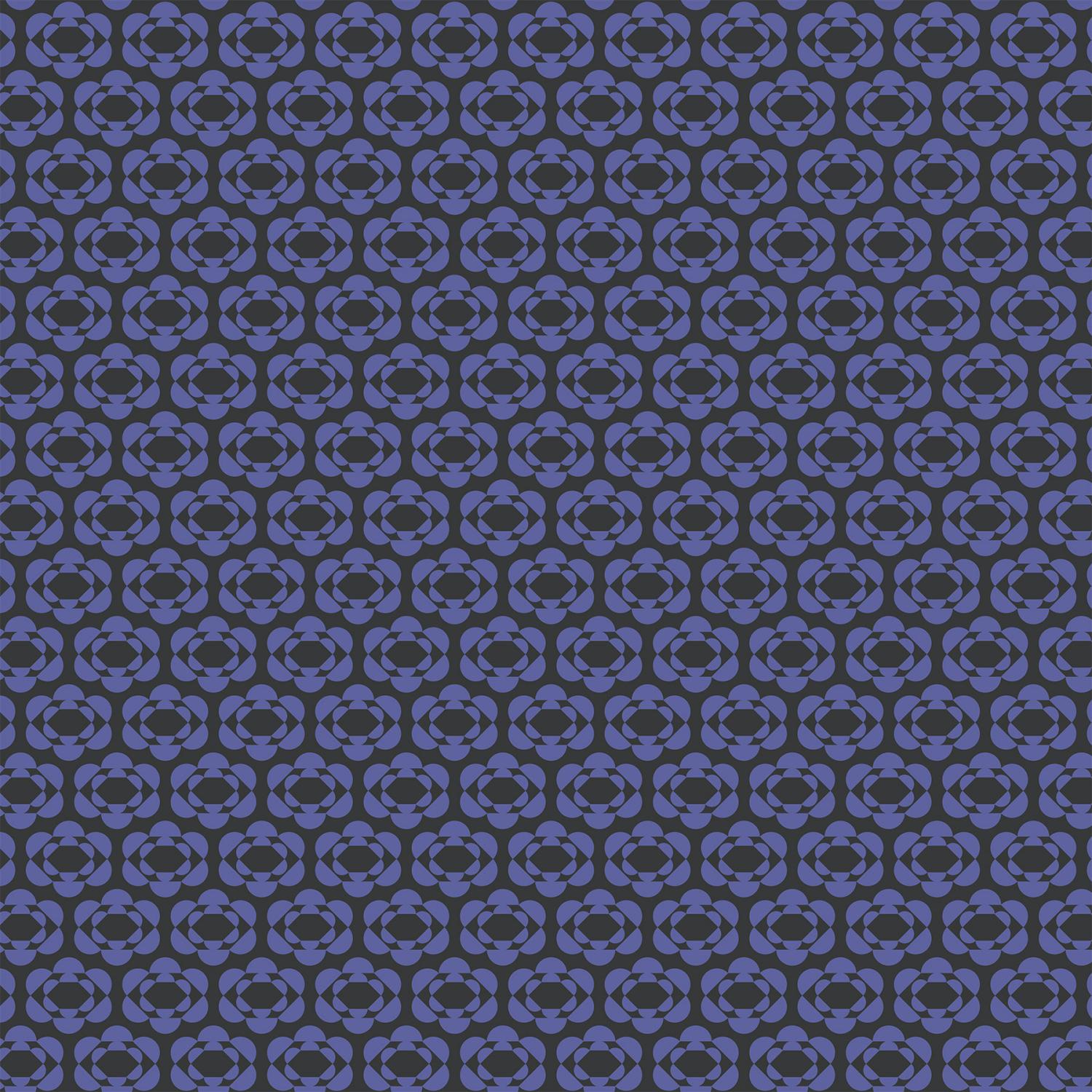 Ghost Town Black Geometric Floral 90522-99