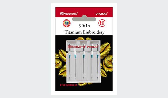 Husqvarna Viking Needles Titanium 90/14 5-Pack