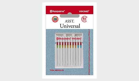 Husqvarna Viking Universal Needles Assorted Sizes 10-pk