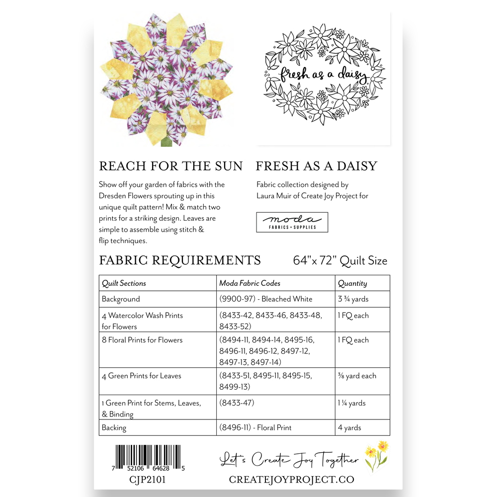 Reach For The Sun Quilt Pattern by Create Joy Project