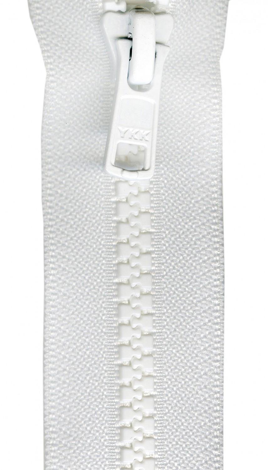 Separating Zipper 10" White