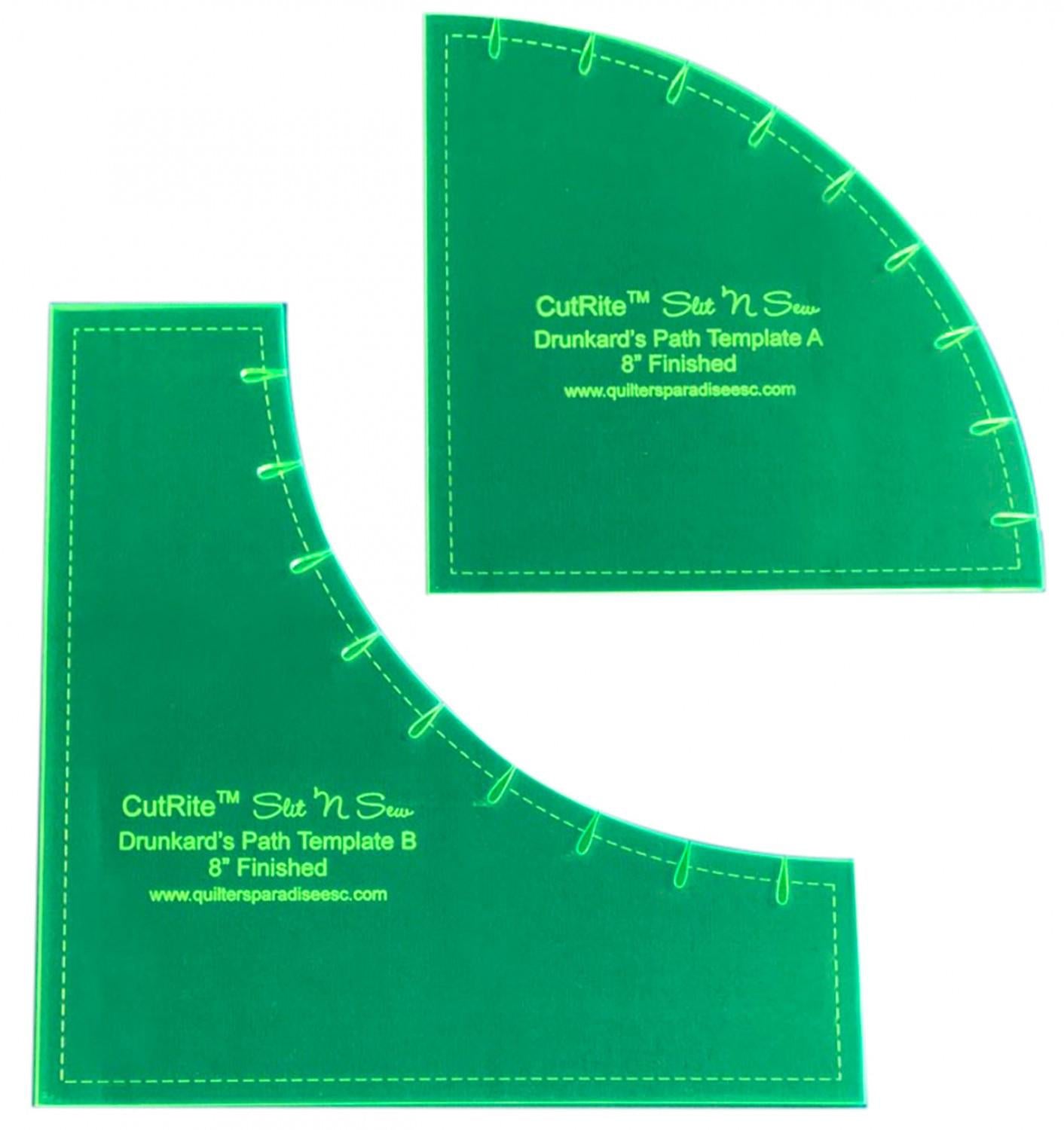 Slit N Sew Drunkards path Template 8in Finished