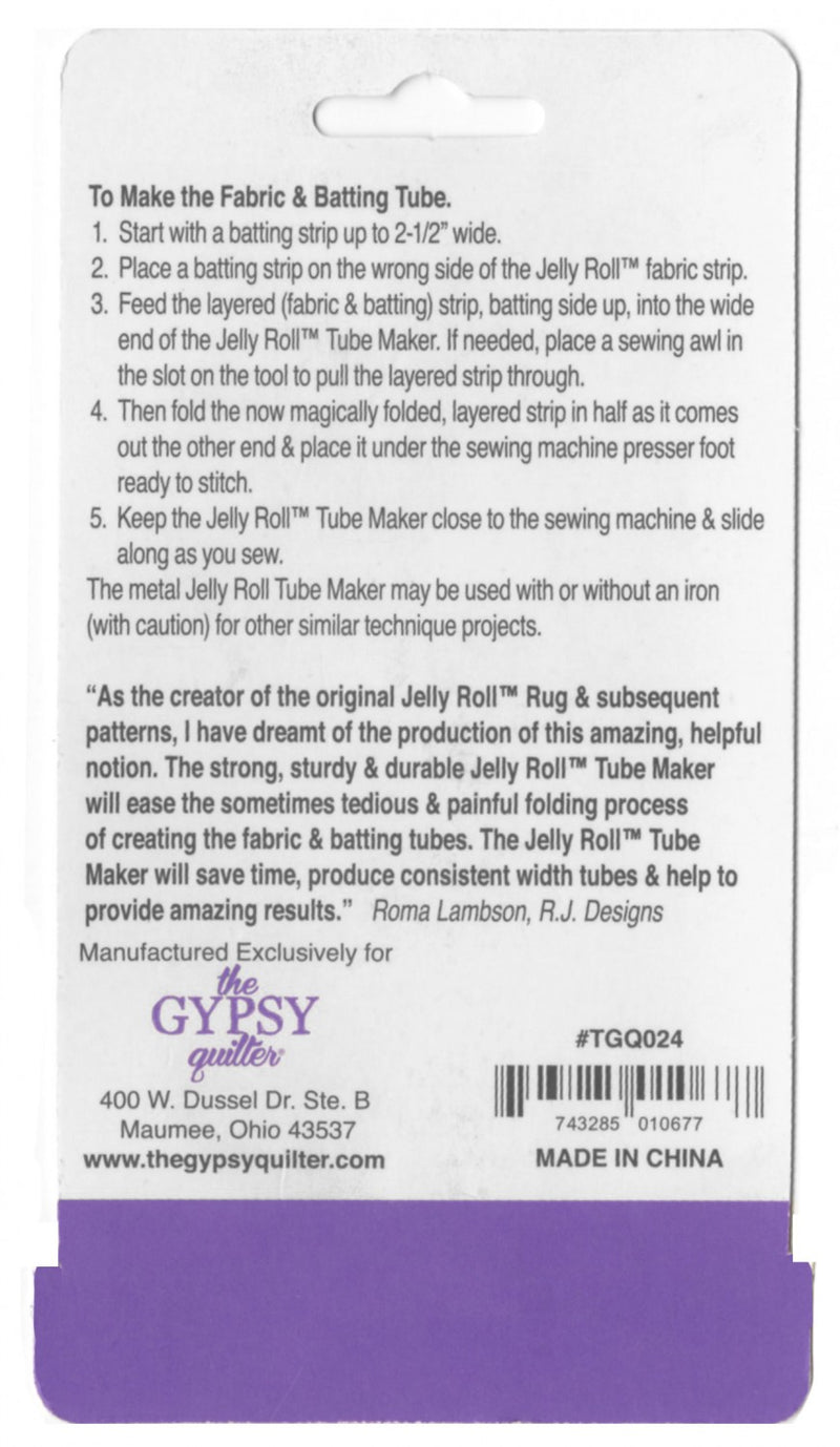 The Gypsy Quilter Jelly Roll Tube Maker