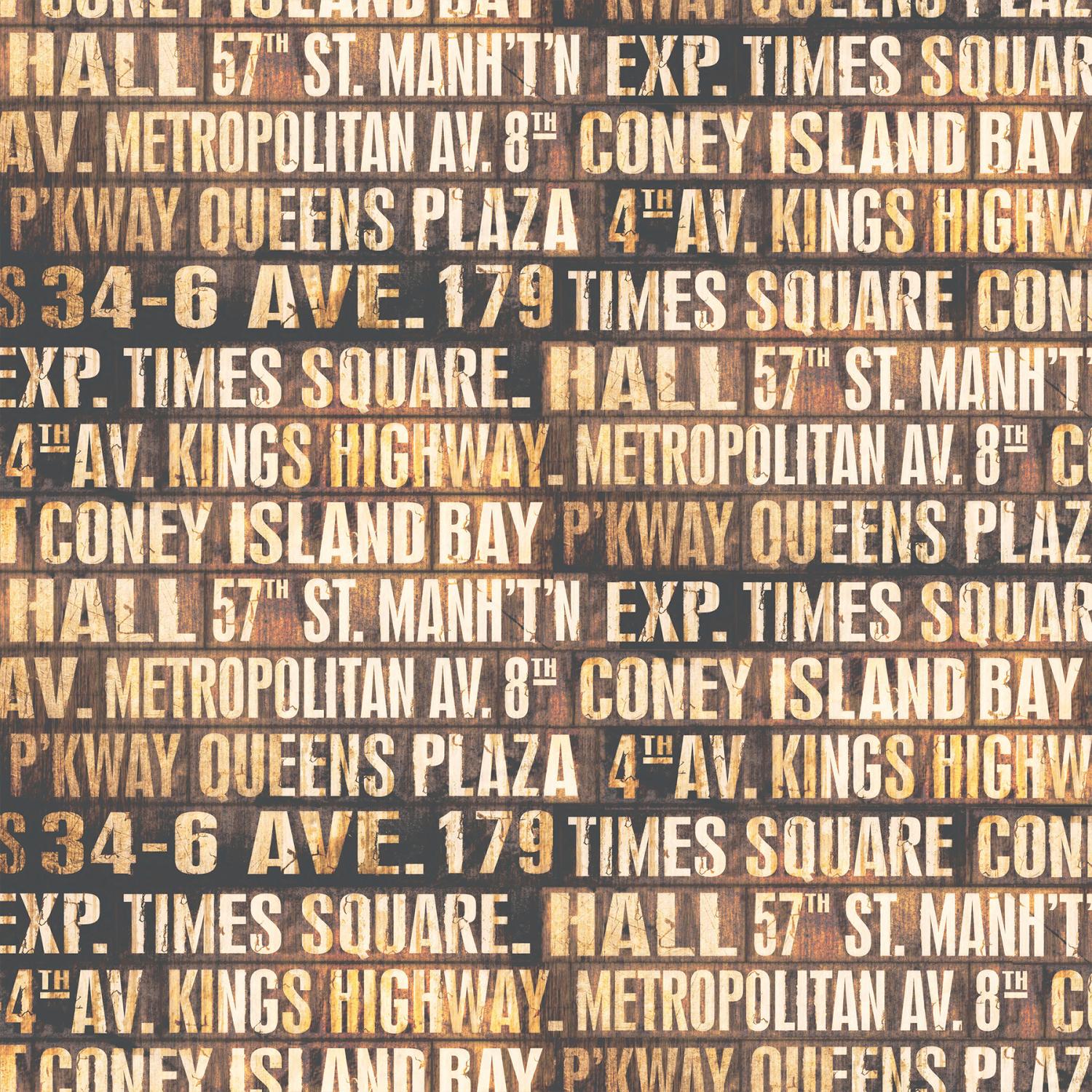 Eclectic Elements Embark Subway Signs Canvas Neutral