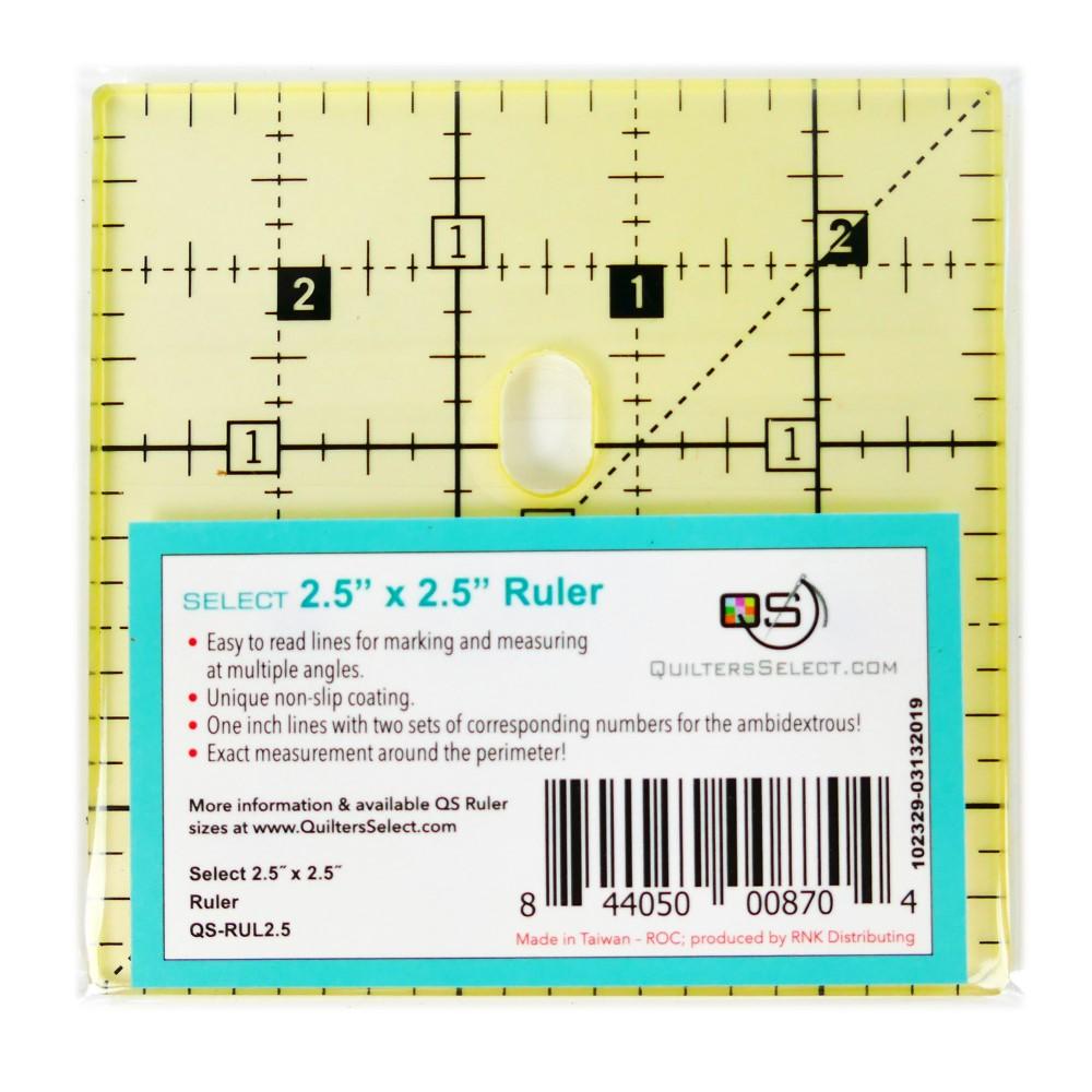 QS 2.5" X 2.5" NON-SLIP RULER
