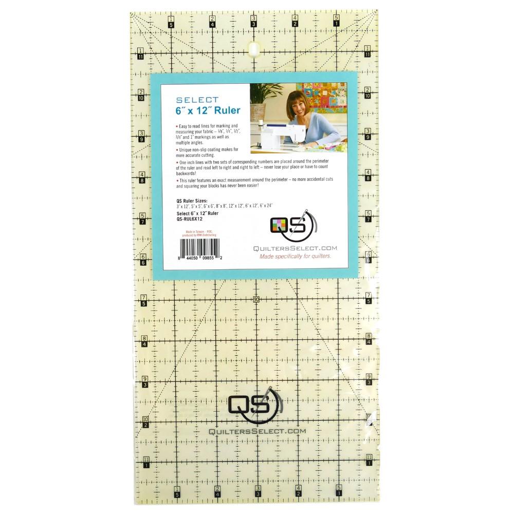 QS 6" X 12" NON-SLIP RULER