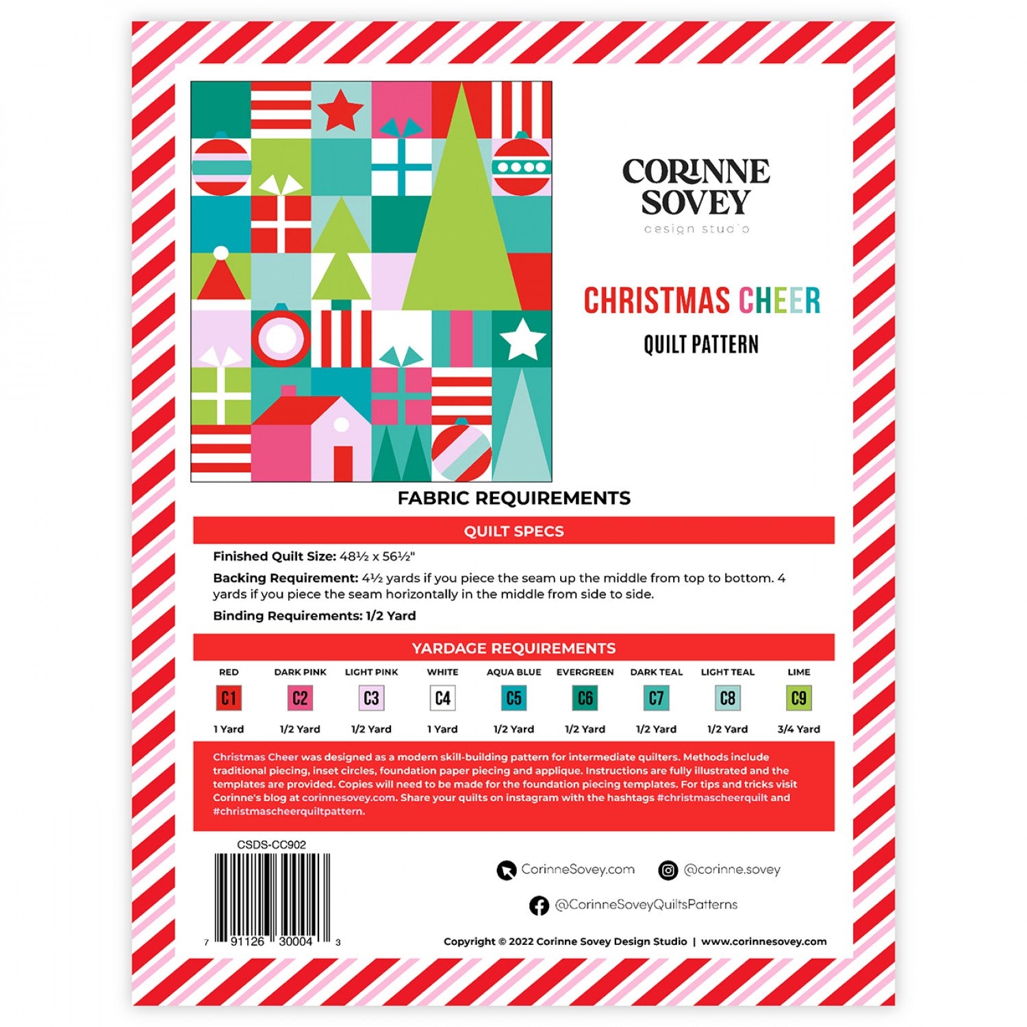 Christmas Cheer Quilt Pattern by Corrine Sovey