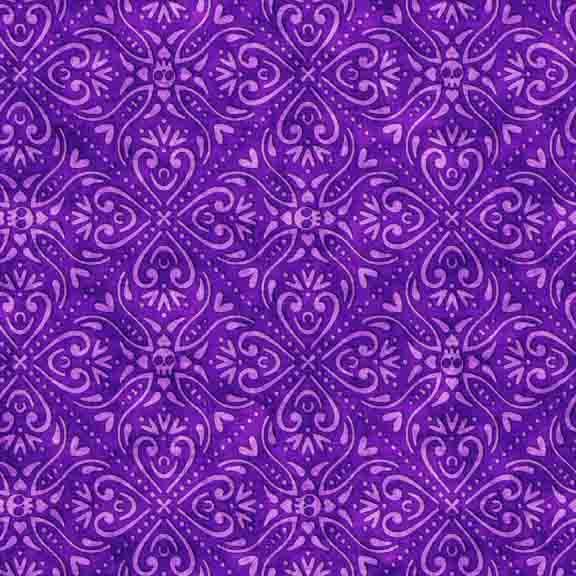 Creepin' it Real Scroll Medallion Purple 30392-V