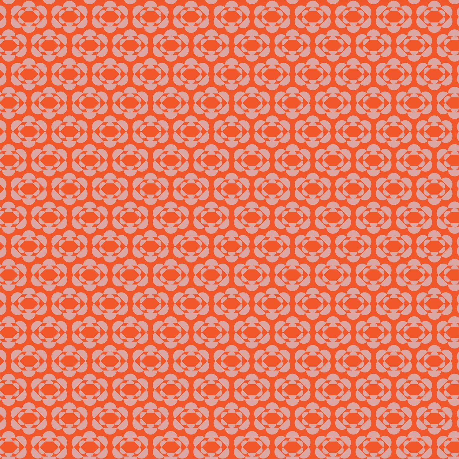 Ghost Town Orange Geometric Floral 90522-56