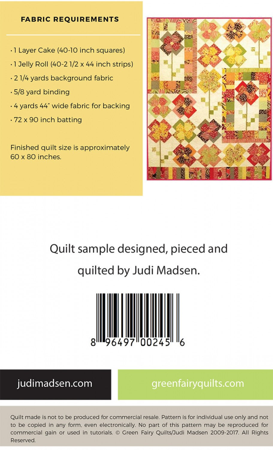 Flower Patch Quilt Pattern by Judi Madsen
