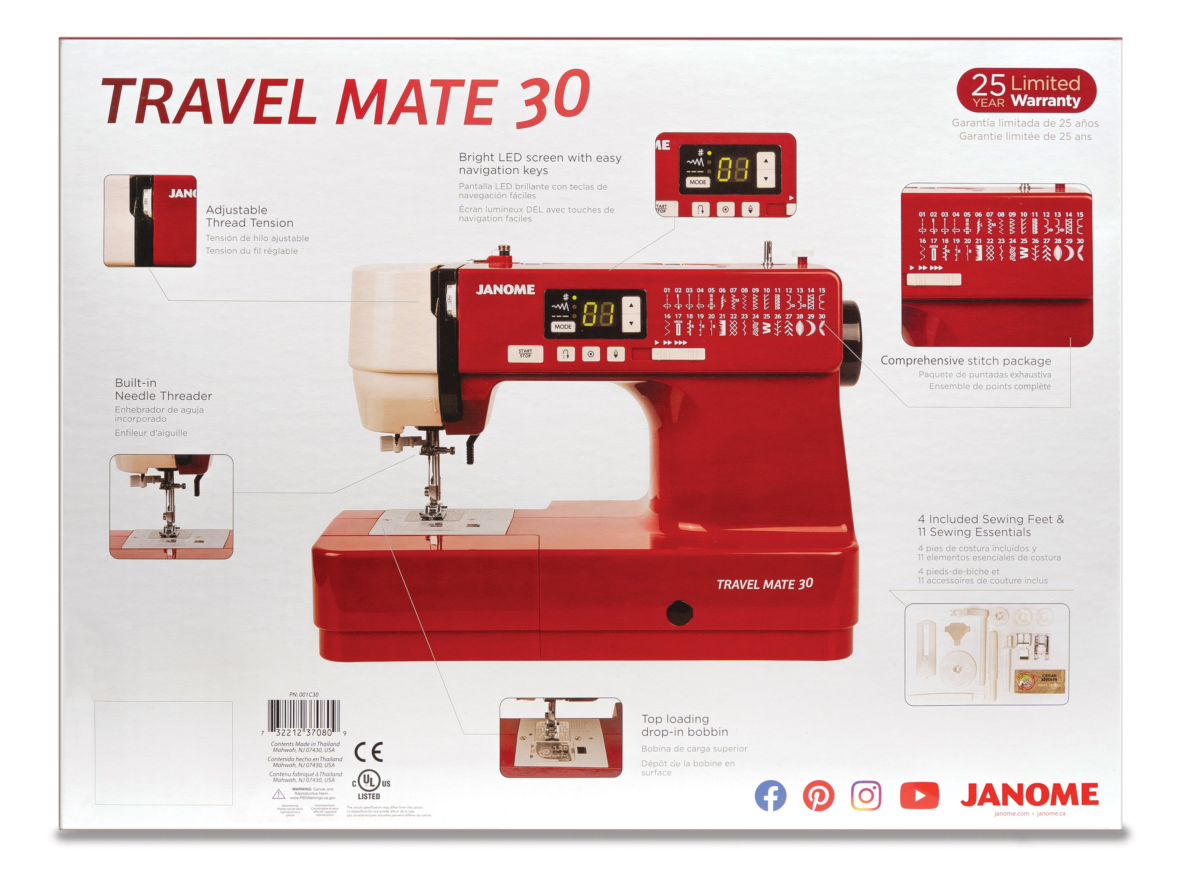 Janome Travel Mate 30 - Available for in-store purchase only.