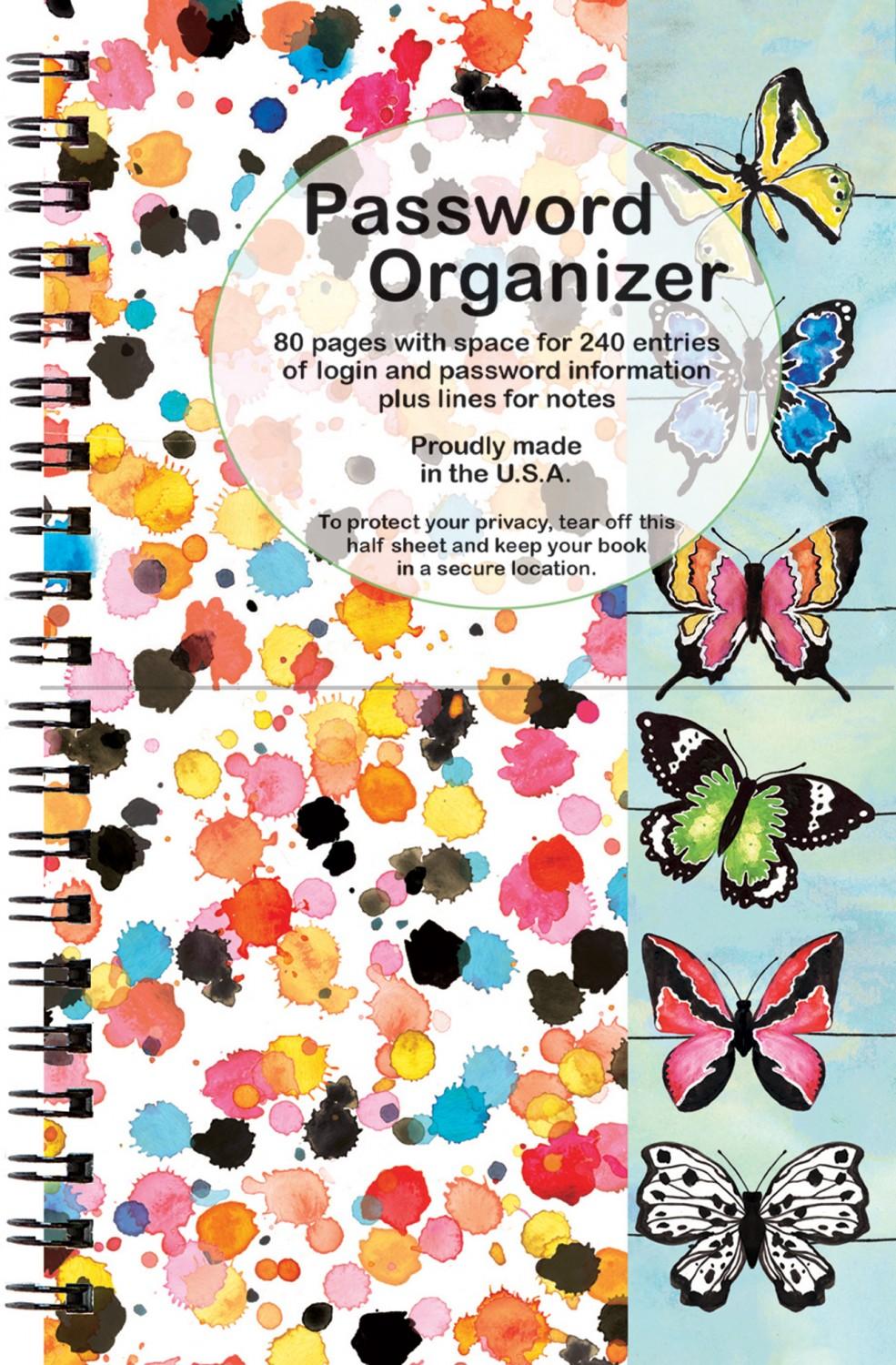 Password Collectore Password Organizer Butterfly