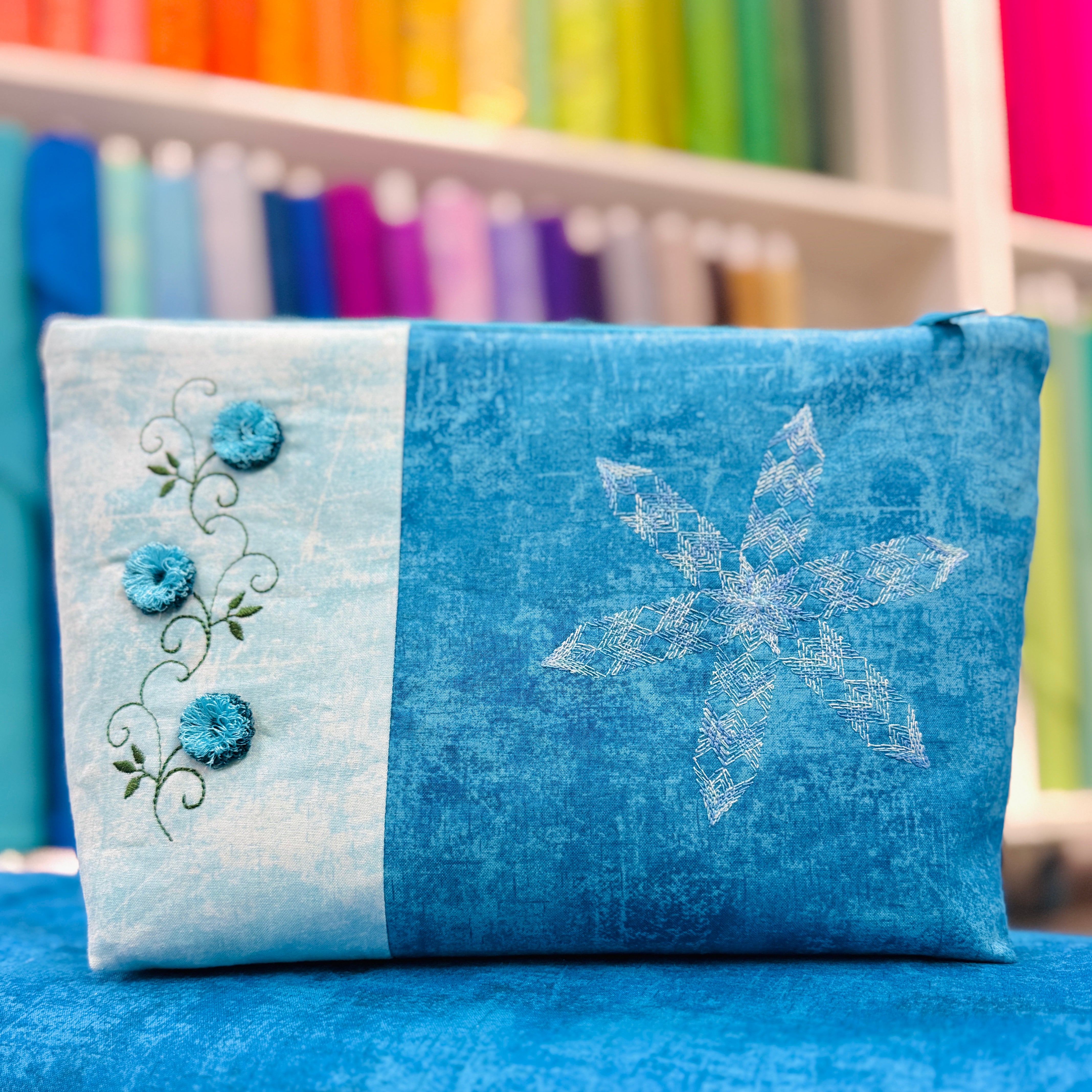 Thu, Jul 9th at UC - Pfaff Viking Technique Club: Embroidered Zipper Pouch 10:30-2pm