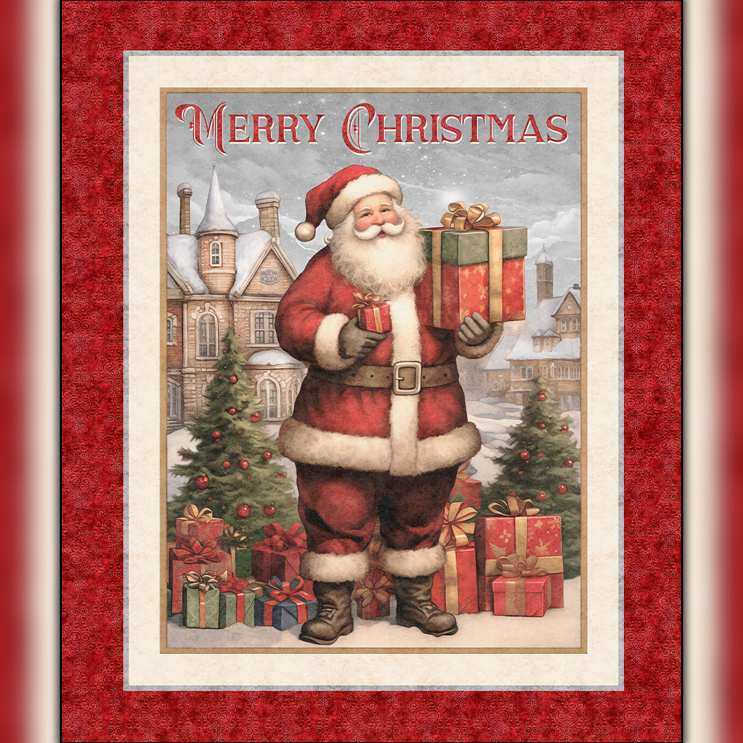 Holly Jolly Santa Brick Panel 31158 R