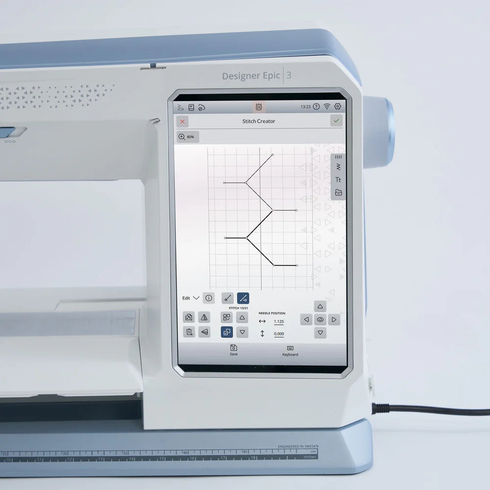 Husqvarna Viking Designer Epic 3 Sewing & Embroidery Machine Nordic Frost - Call For Details!