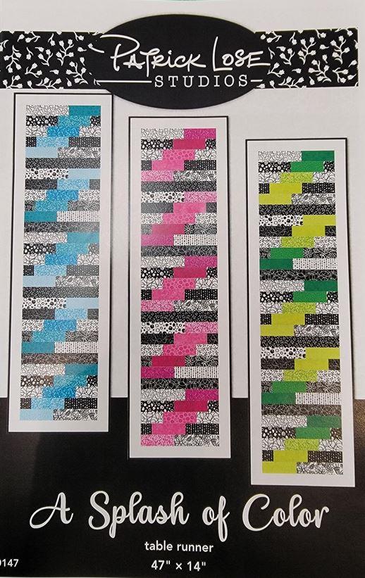 A Splash Of Color Table Runner Quilt Pattern by Patrick Lose