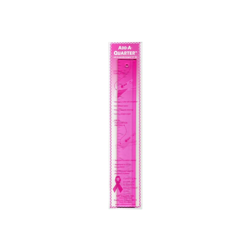 RULER ADD A QUARTER PINK