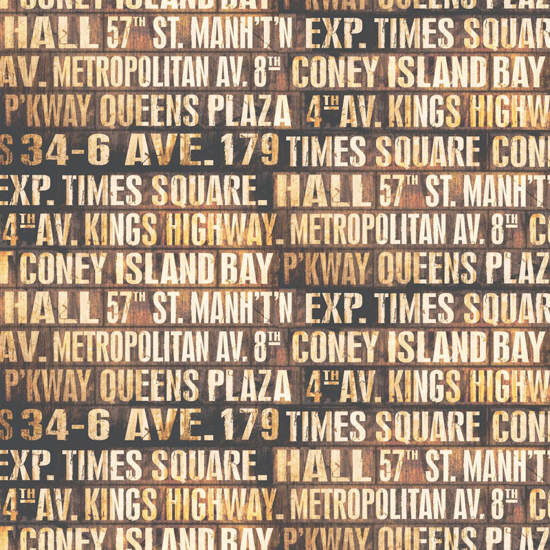 Eclectic Elements Embark Subway Signs Canvas Neutral