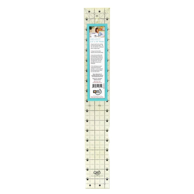 QS "2.5 X 18" NON-SLIP RULER