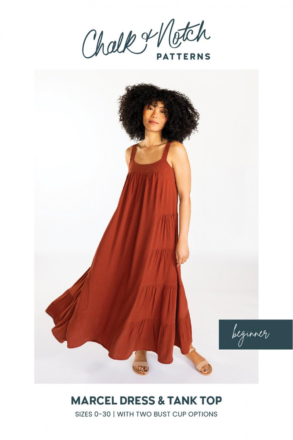 Marcel Dress and Tank Top Pattern by Chalk & Notch