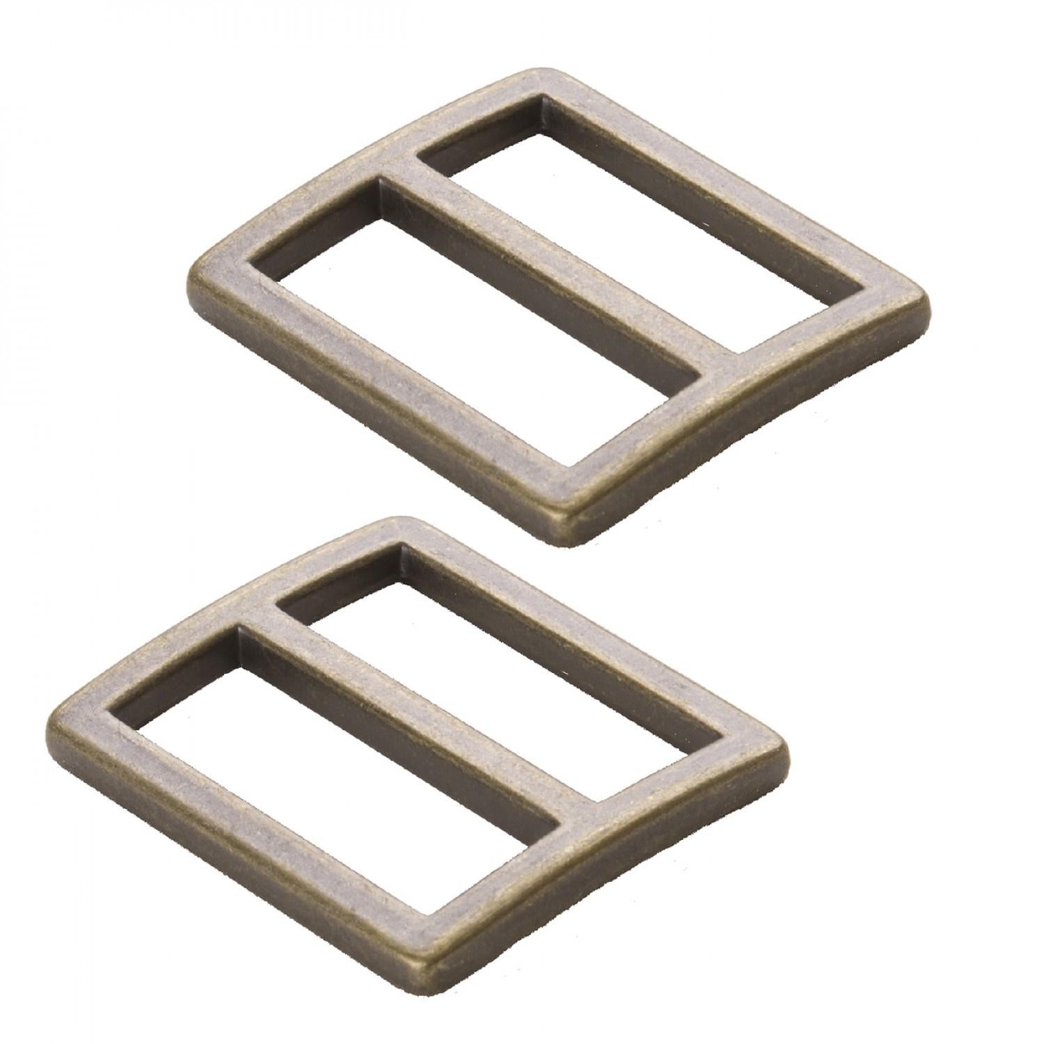 Slider Flat Widemouth 1 in Antique Brass Set of Two