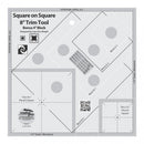 Square on Square Trim Tool Quilt Ruler for 4in or 8in Finished