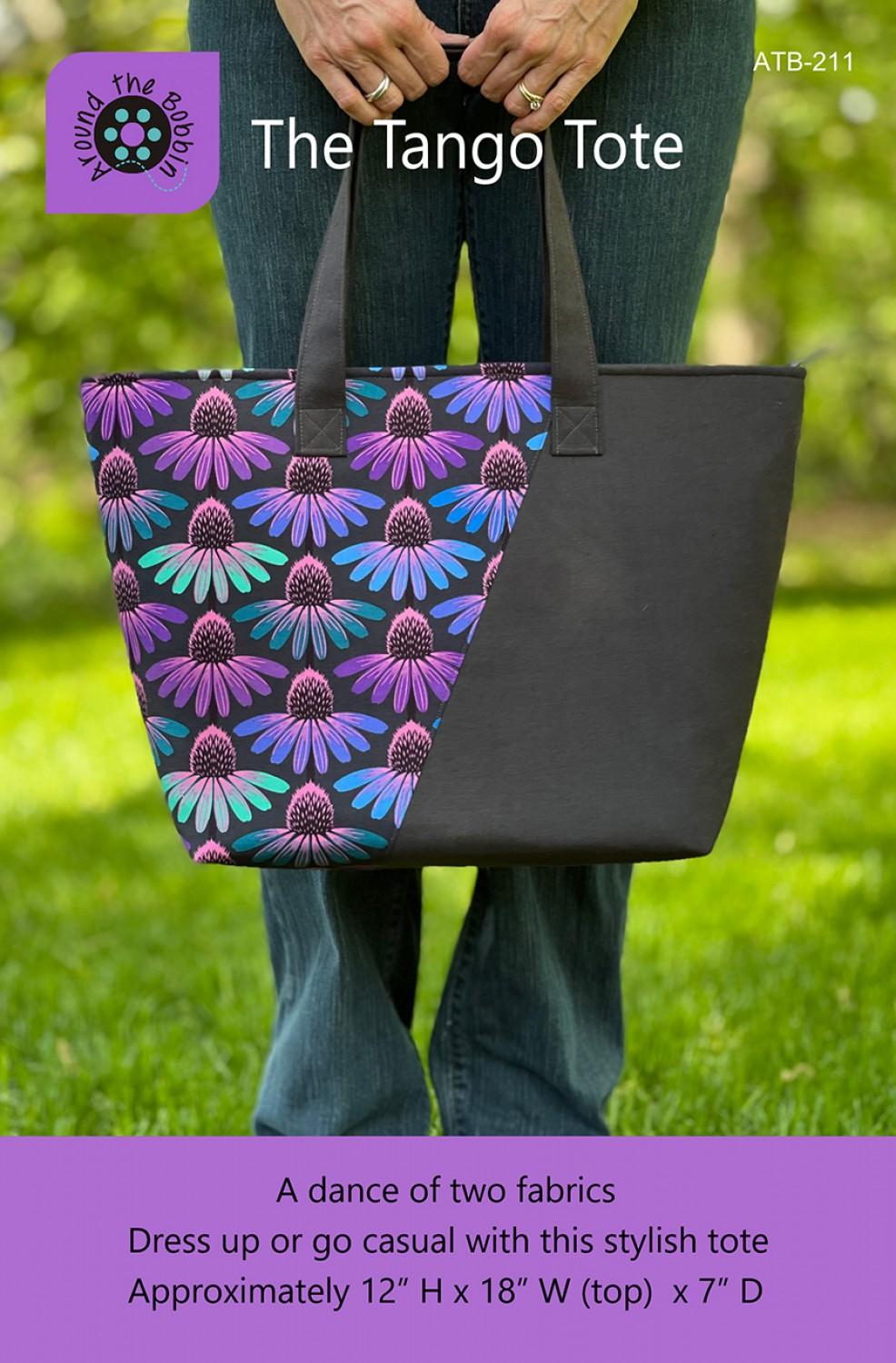 The Tango Tote Patterm by Around The Bobbin